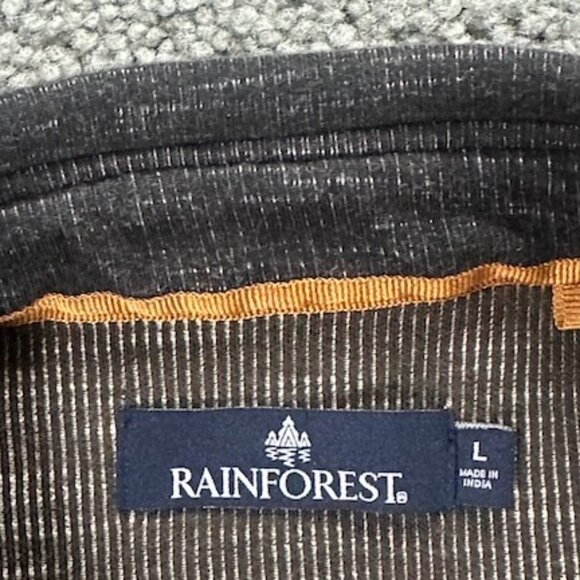 Rainforest Men's Mixed Grey Long-Sleeve Shirt-Jacket - Cotton Blend - Sz. L -EUC - Picture 7 of 15